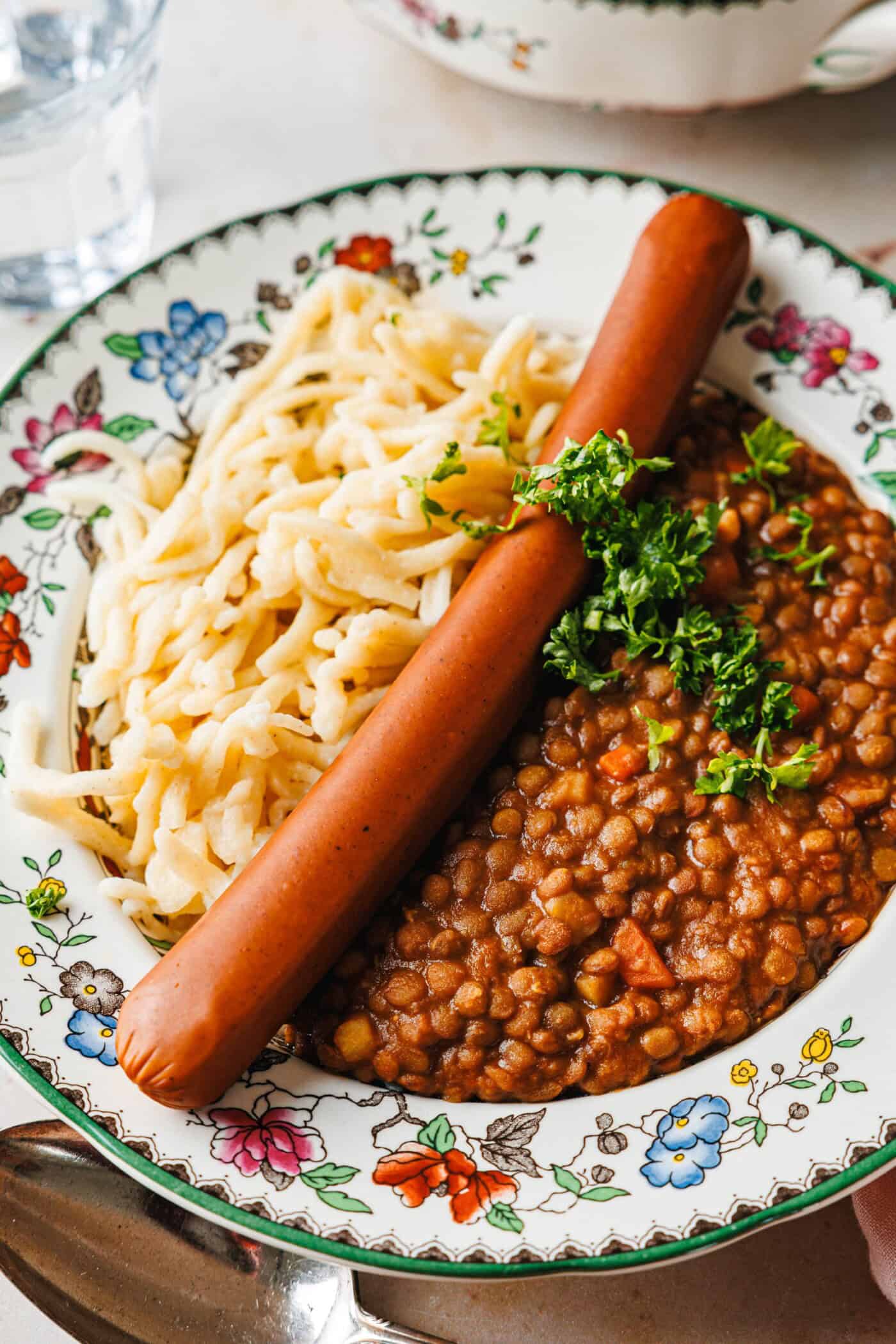 Vegane Linsen mit Sptzle  Eat this!
